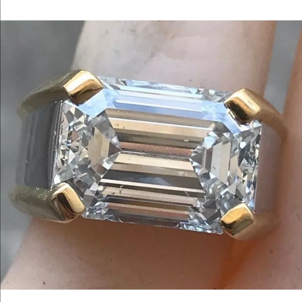 7.20 + Carat Diamond Ring Emerald Cut E SI1 GIA